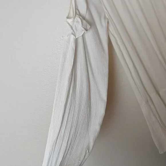 Sundance Whispered Breezes White Ruffled Top - Size Small - Picture 8 of 9